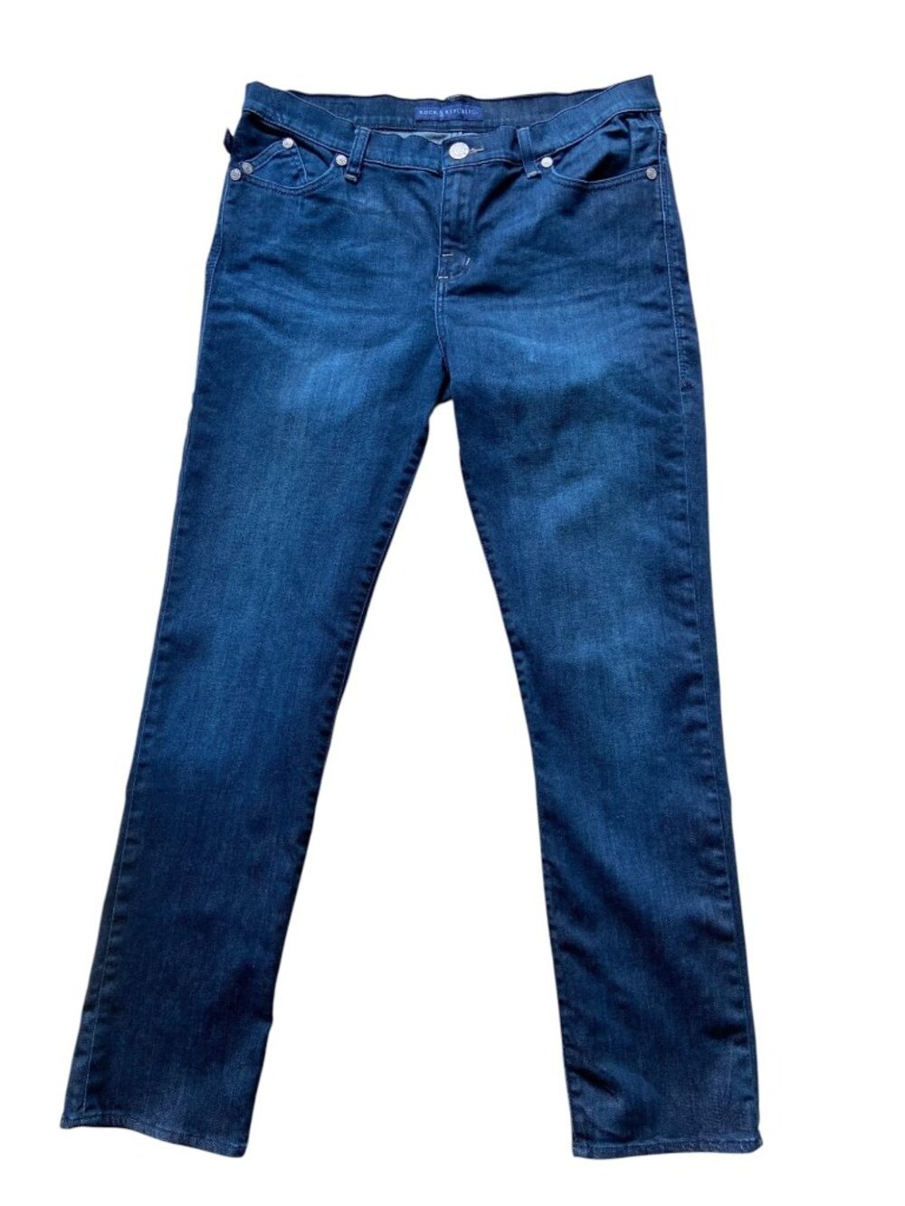 Rock & Republic Womens Berlin Dark Wash Jeans Size 16 M 98% Cotton 2% Spandex